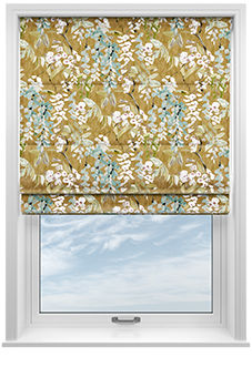 Wisteria, Ochre - Roman Blind